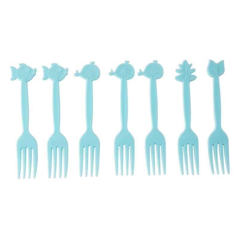 Set of 20 - Colorful Plastic Forks with Box