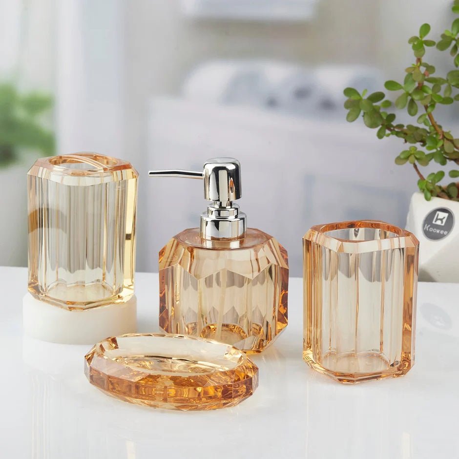 Set of 3 Acrylic Bathroom Accessories