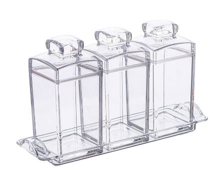 Set of 3 Acrylic Jars
