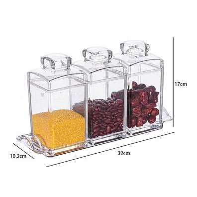 Set of 3 Acrylic Jars