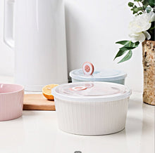 Set of 3 Ceramic Soup With Airtight Lid & Timer