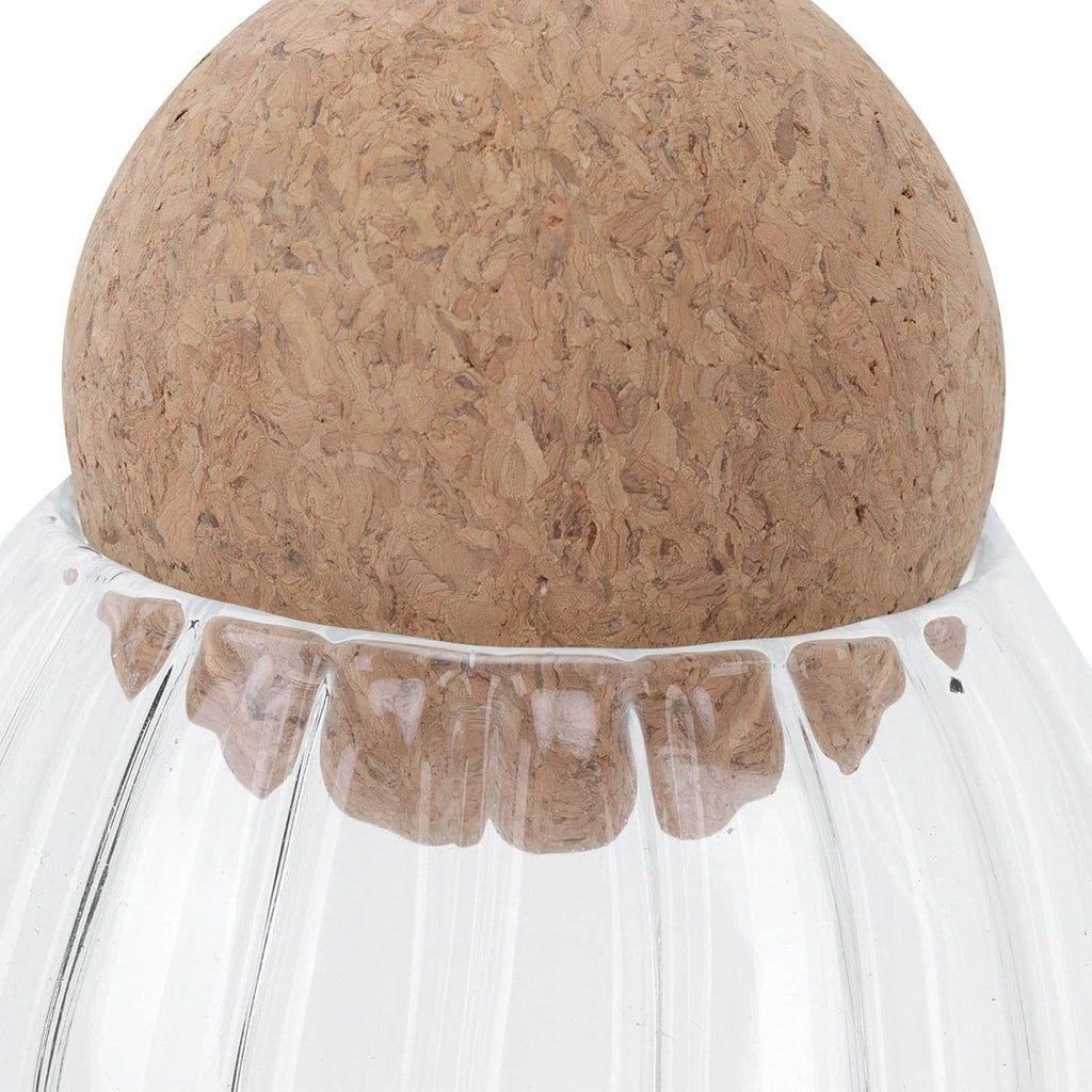 Set of 3 Glass Jar With Wooden Cork Stopper