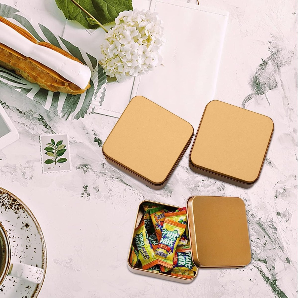 Set of 3 - Multipurposed Tin Storage Box