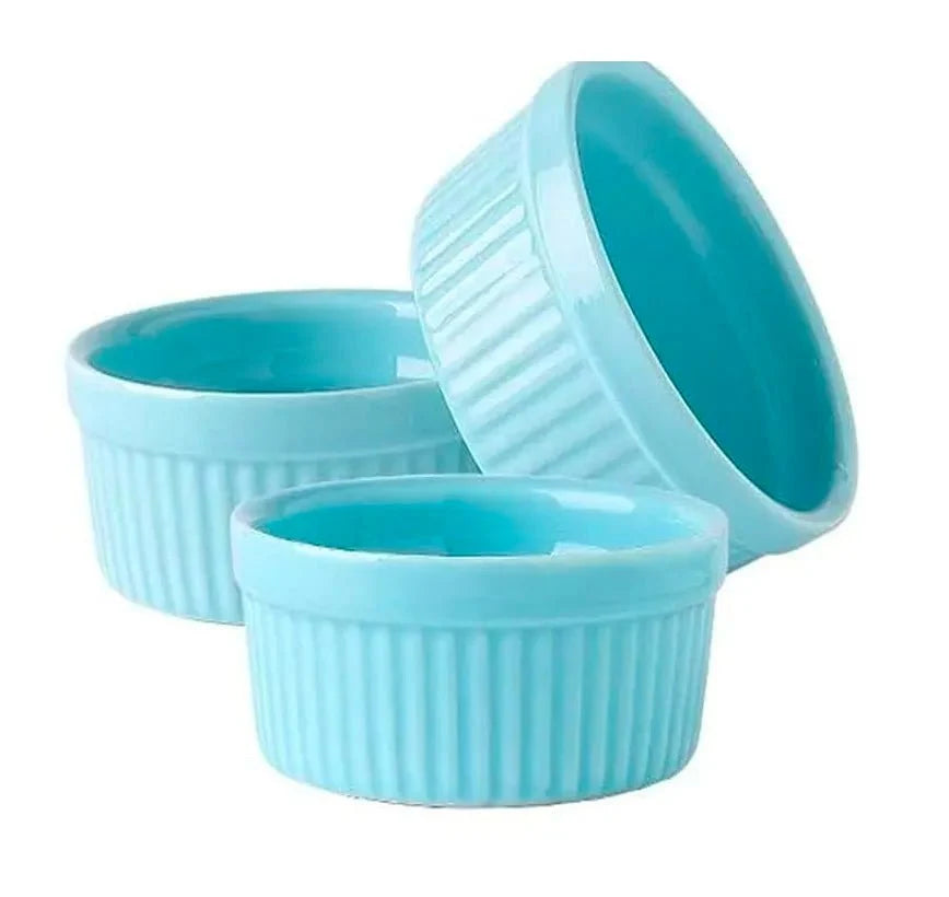 Set of 3 - Porcelain Ceramic Baking Ramekin