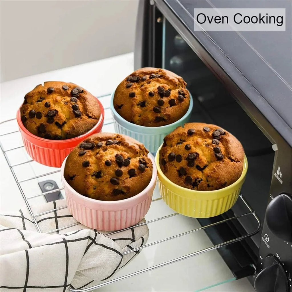Set of 3 - Porcelain Ceramic Baking Ramekin