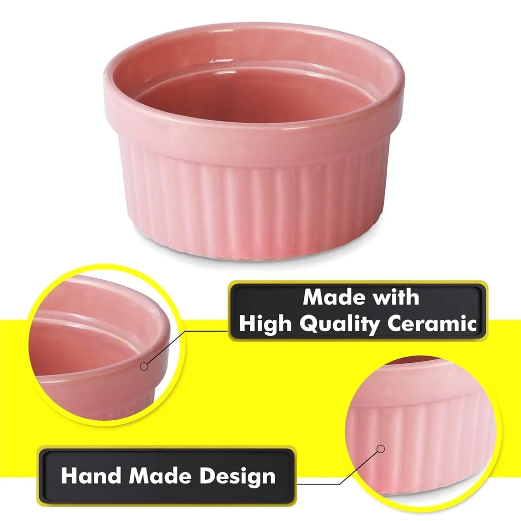 Set of 3 - Porcelain Ceramic Baking Ramekin