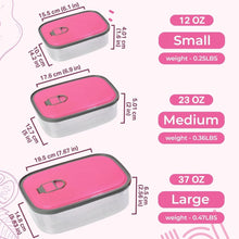 Set of 3 Stainless Steel Lunch Box, Bento Box