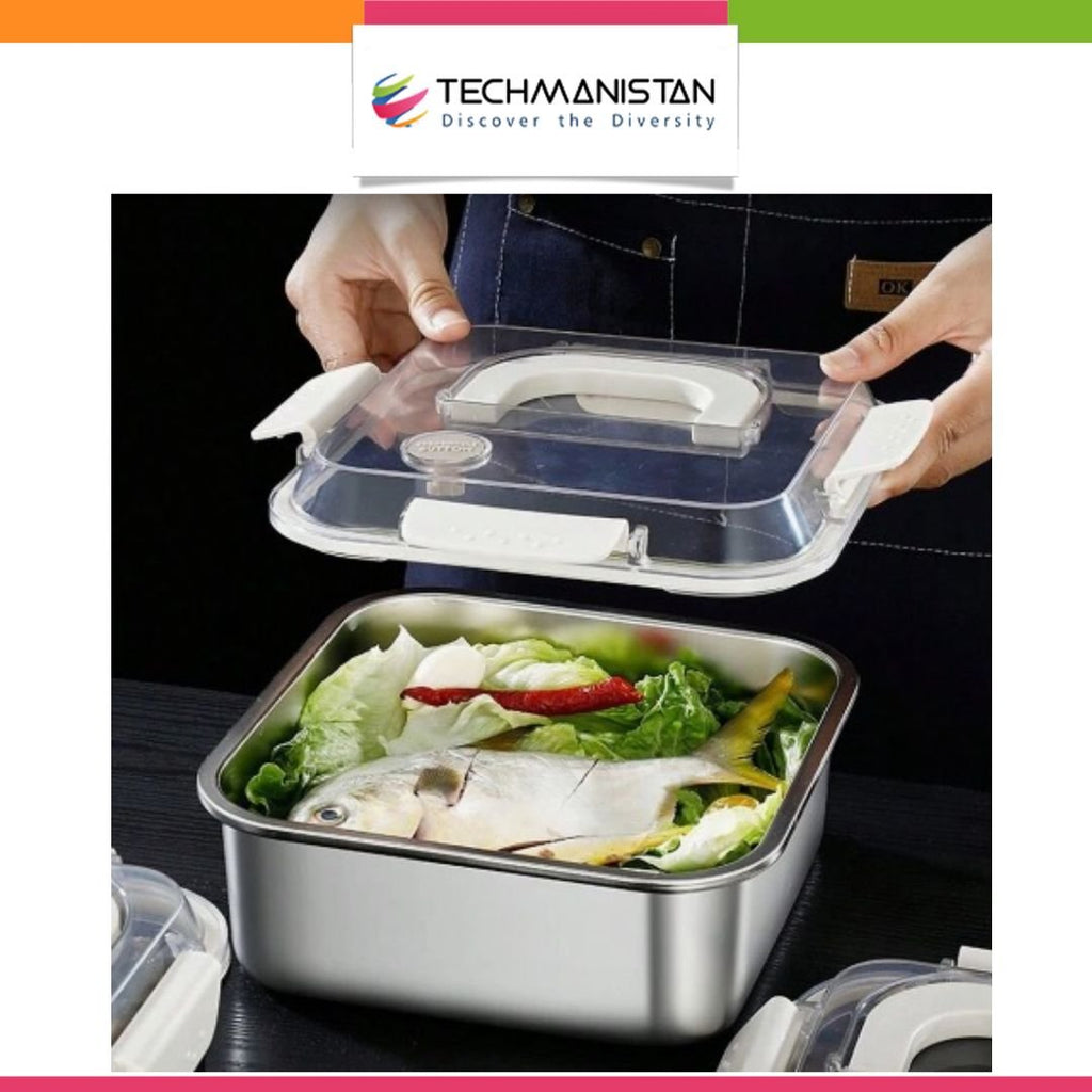 Set of 3 Stainless Steel Storage Containers