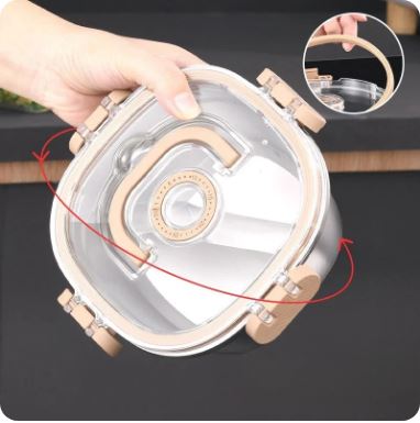 Set of 3 Stainless Steel Storage Containers