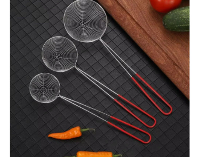 Set of 3 Stainless Steel Strainer Spoons