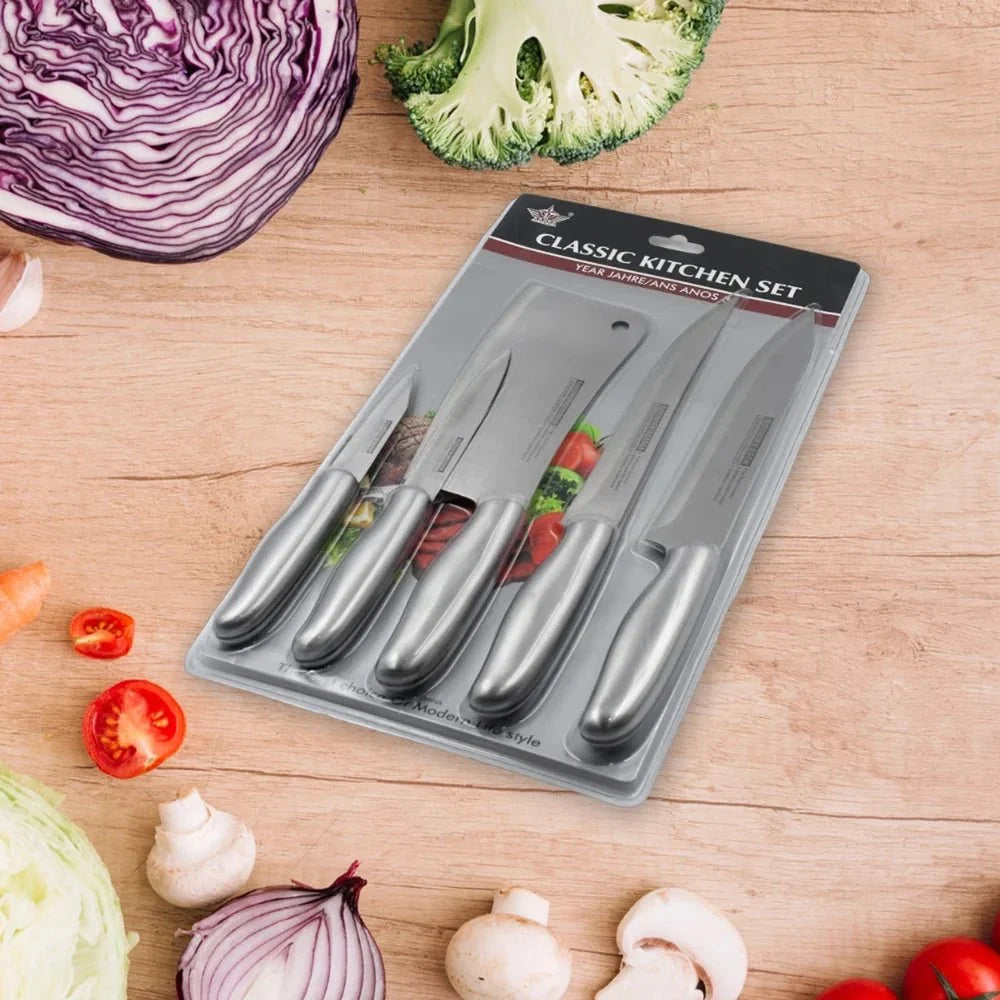 Set of 5 Professional Sharp Durable Quality Kitchen Knives