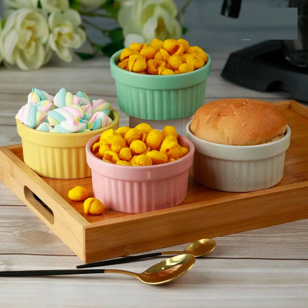 Set of 6 - Ceramic Baking Ramekin Bowl