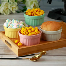 Set of 6 - Ceramic Baking Ramekin Bowl