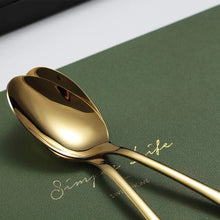 Set of 6 - Mirror Polished Stainless Steel Golden Spoons Cutlery Set