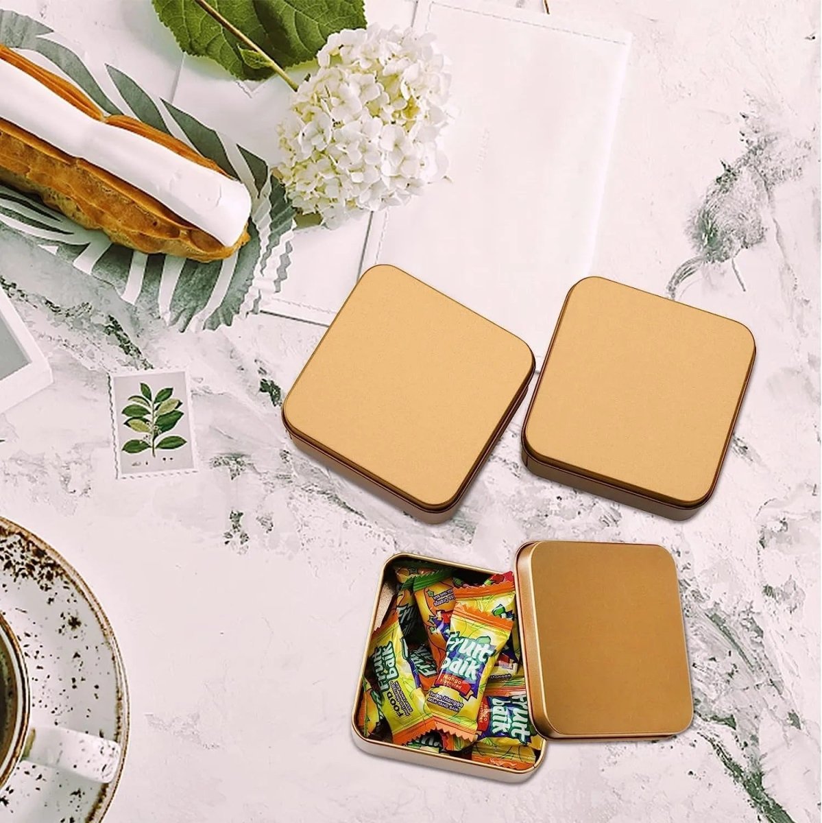 Set of 6 - Multipurposed Tin Storage Box