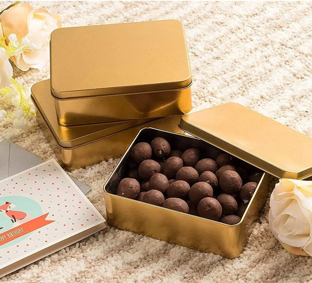 Set of 6 - Multipurposed Tin Storage Box