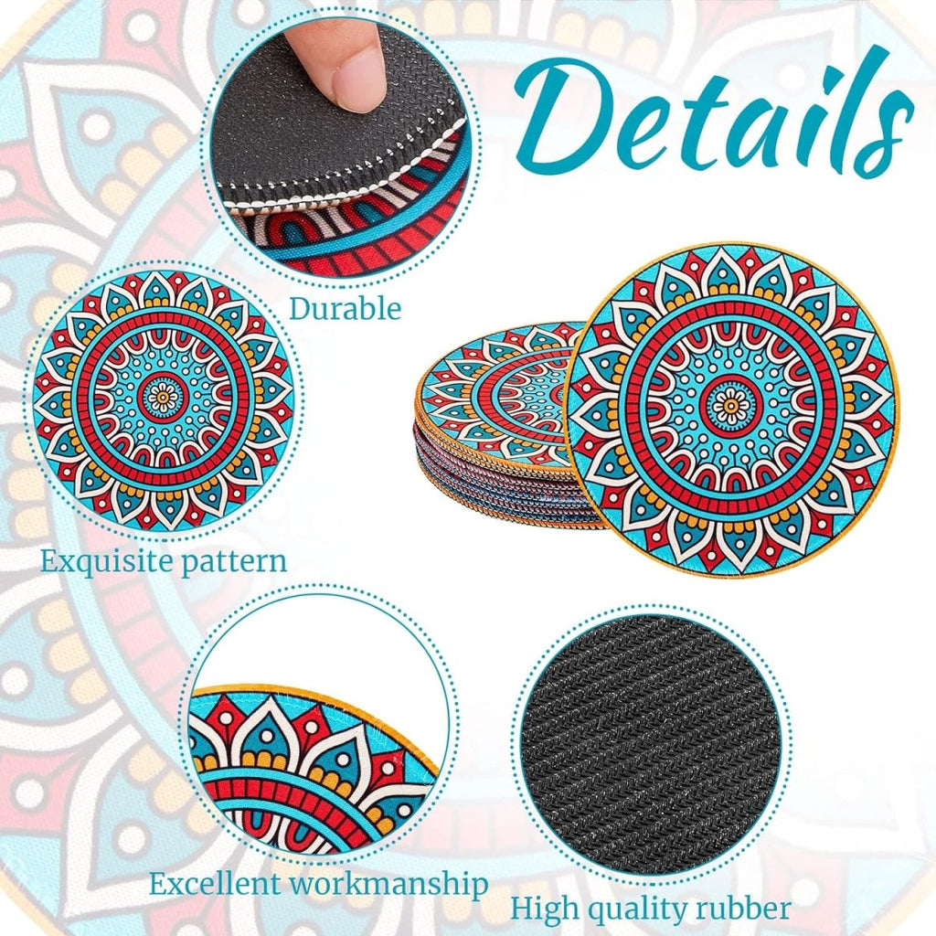Set of 6 - Random Design Mandala Pattern Placemats