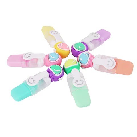 Set of 6 - Spaceman Highlighters with Pouch