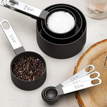 Set of 8 Measuring Spoons & Cups with Stainless Steel Handles