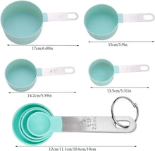 Set of 8 Measuring Spoons & Cups with Stainless Steel Handles