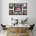 Set of 9 - Photo Frames Collage Wall Hanging Wall Decor Set - Black