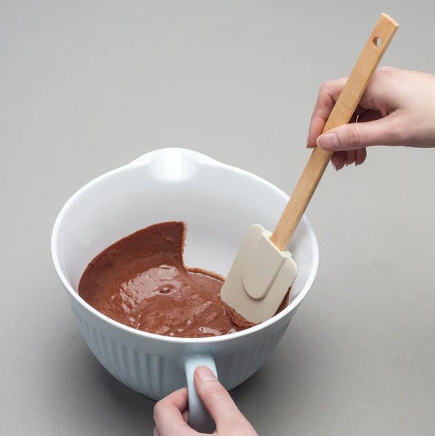 Silicon Oil Brush & Spatula with Wooden Handle