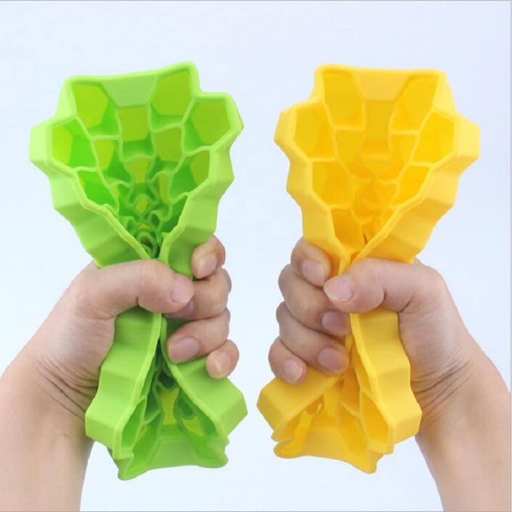 Silicone Honeycomb Ice Cube Tray with Cover