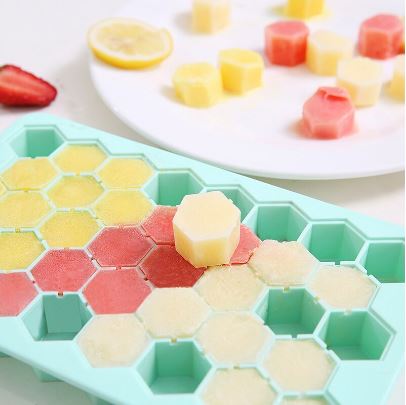 Silicone Honeycomb Ice Cube Tray with Cover