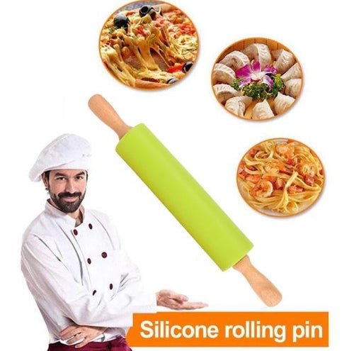 Silicone Rolling Pin + Silicone Baking Mat