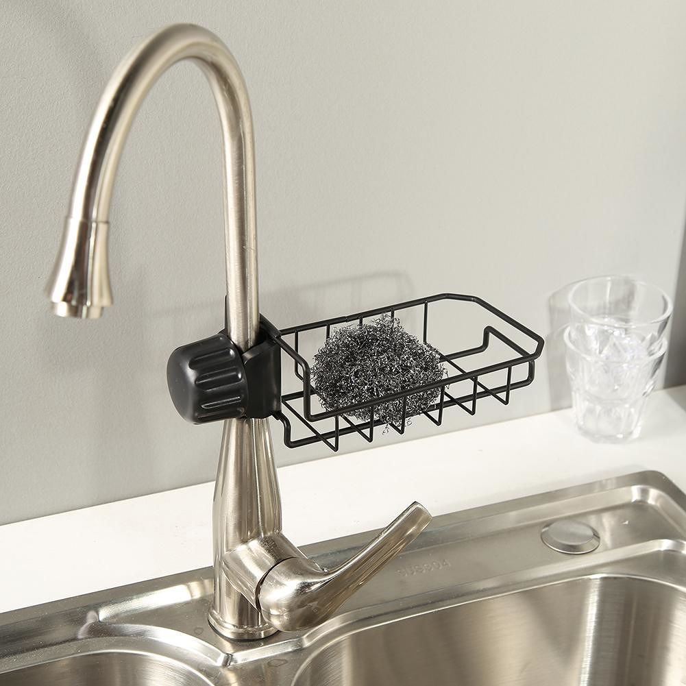 Sink Faucet Sponge Holder Sink Caddy Organizer
