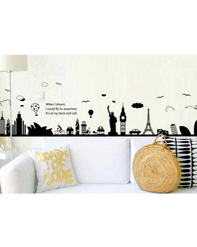 Skyline of City DIY Wall Stickers