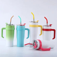 Stainless Steel 1250ml Tumbler with Straw and Handle