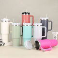 Stainless Steel 1250ml Tumbler with Straw and Handle
