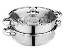 Stainless Steel 2 Layers Steamer Pot With Glass Lid