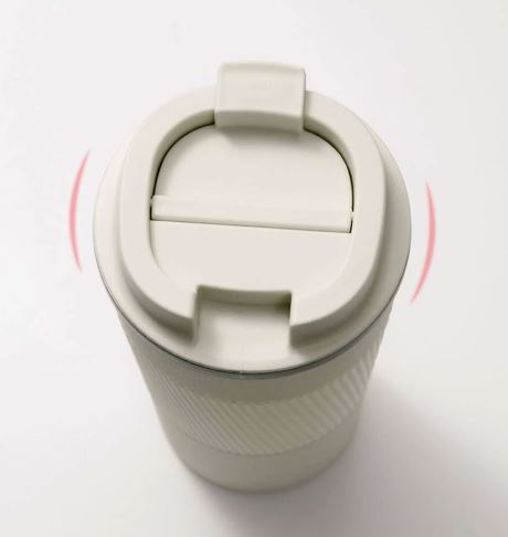 Stainless Steel Coffee Cup With Protective Leather Sleeve