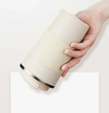 Stainless Steel Coffee Cup With Protective Leather Sleeve