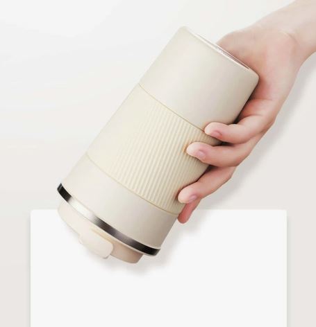 Stainless Steel Coffee Cup With Protective Leather Sleeve