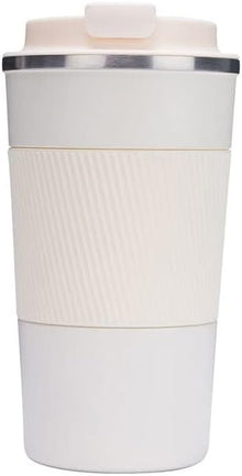 Stainless Steel Coffee Cup With Protective Leather Sleeve