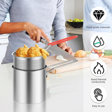 Stainless Steel Deep Fryer with Strainer Basket