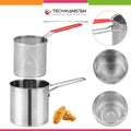 Stainless Steel Deep Fryer with Strainer Basket