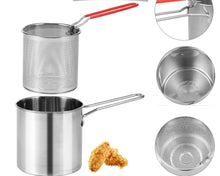 Stainless Steel Deep Fryer with Strainer Basket
