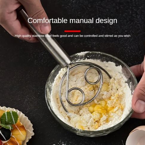 Stainless Steel Dough Flour Whisk