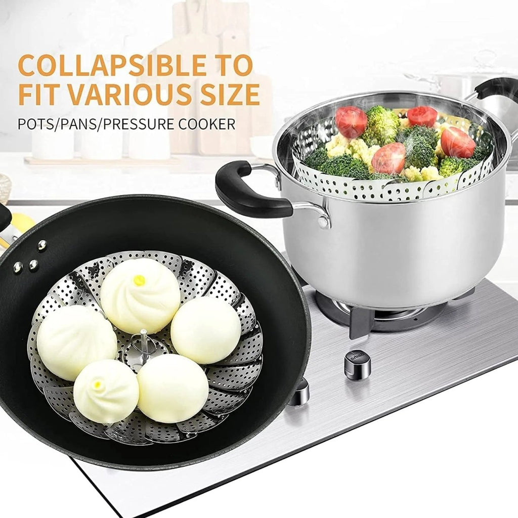 Stainless Steel Folding Collapsible Steamer Basket