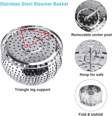 Stainless Steel Folding Collapsible Steamer Basket