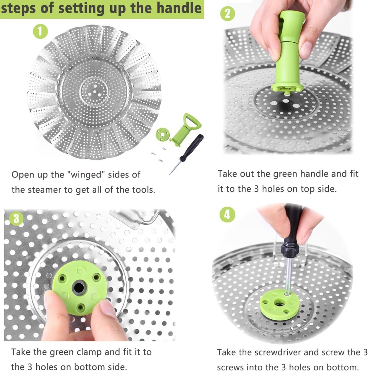 Stainless Steel Folding Collapsible Steamer Basket