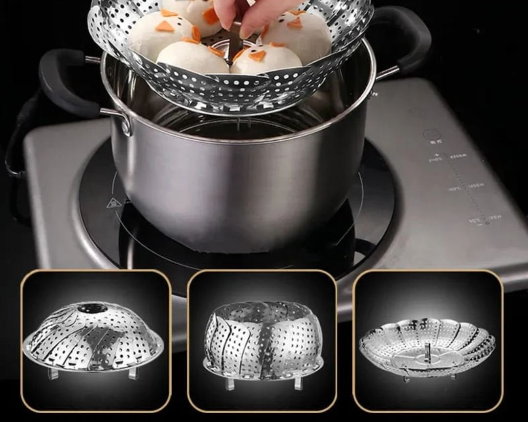 Stainless Steel Folding Collapsible Steamer Basket