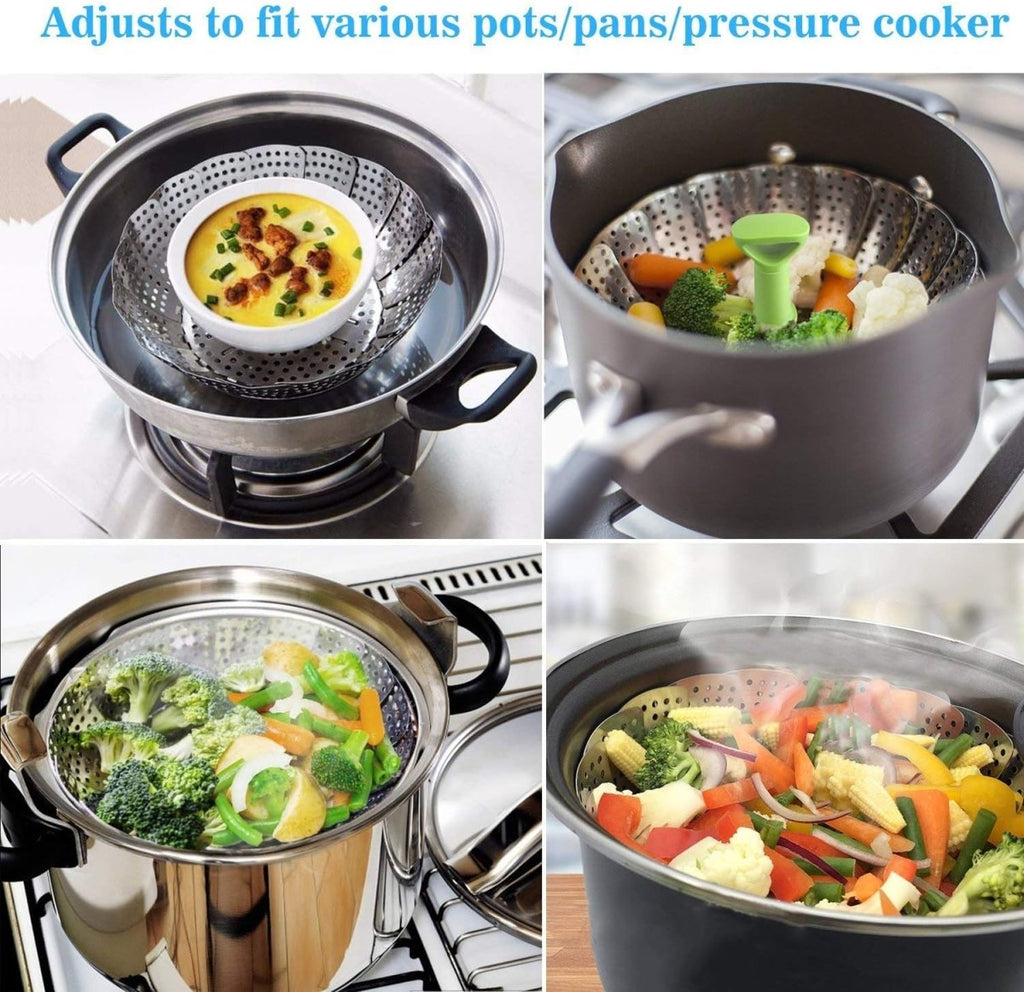 Stainless Steel Folding Collapsible Steamer Basket