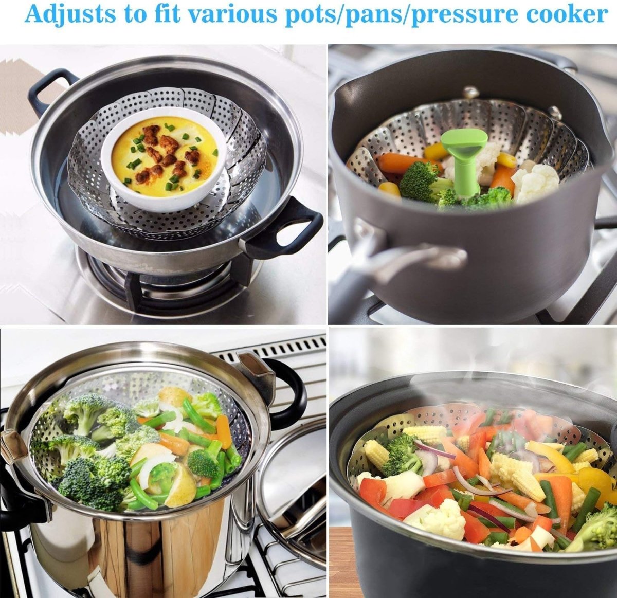Stainless Steel Folding Collapsible Steamer Basket