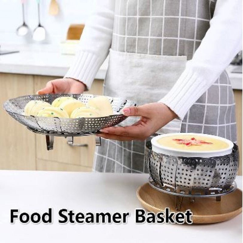 Stainless Steel Folding Collapsible Steamer Basket