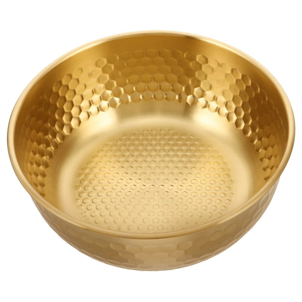 Stainless Steel Hammer Pattern Mixing Bowl